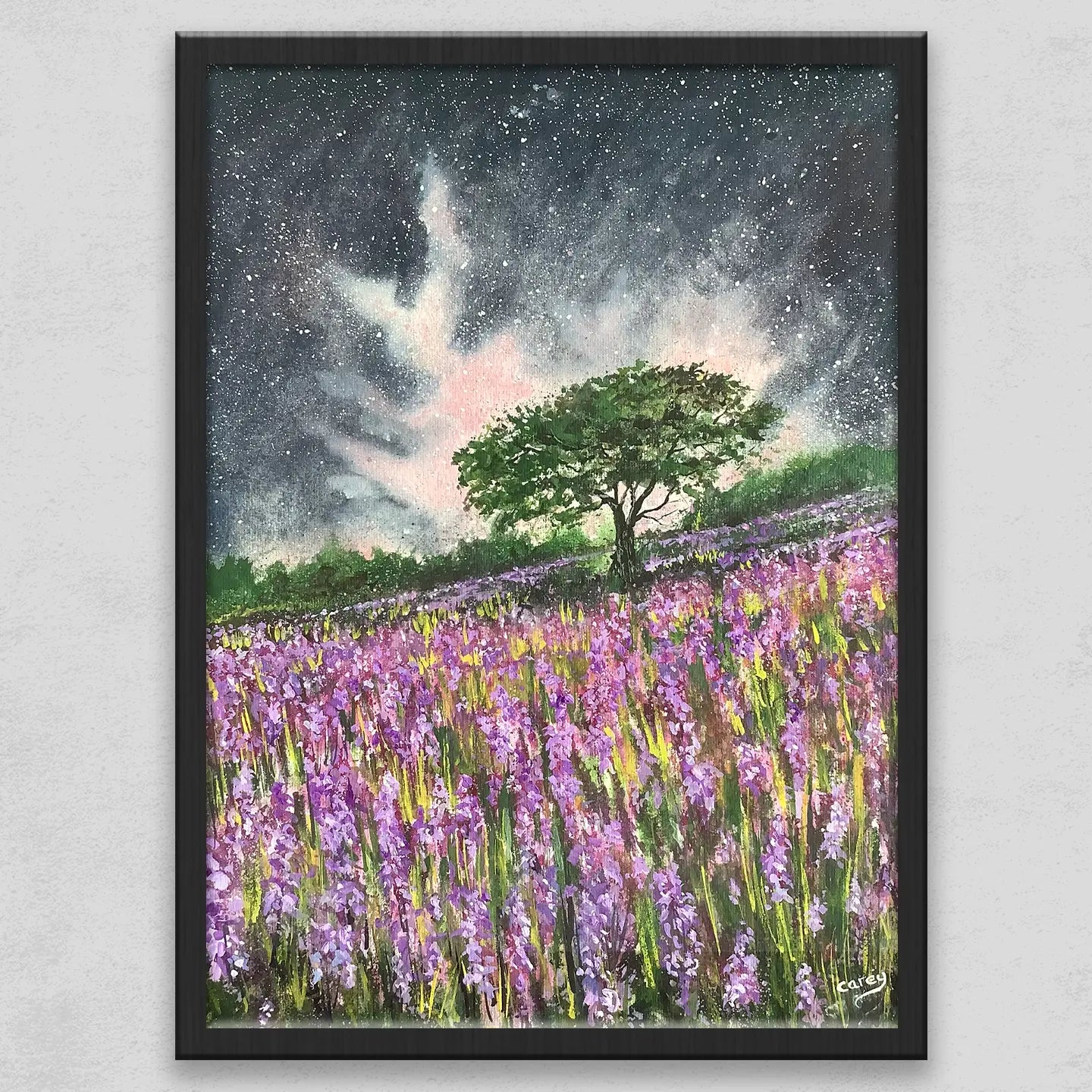 Bluebell’s under a dramatic sky
