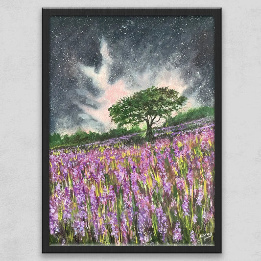 Bluebell’s under a dramatic sky