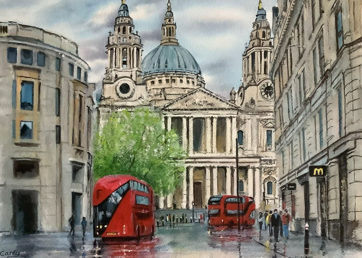 St Paul’s Cathedral after the rain