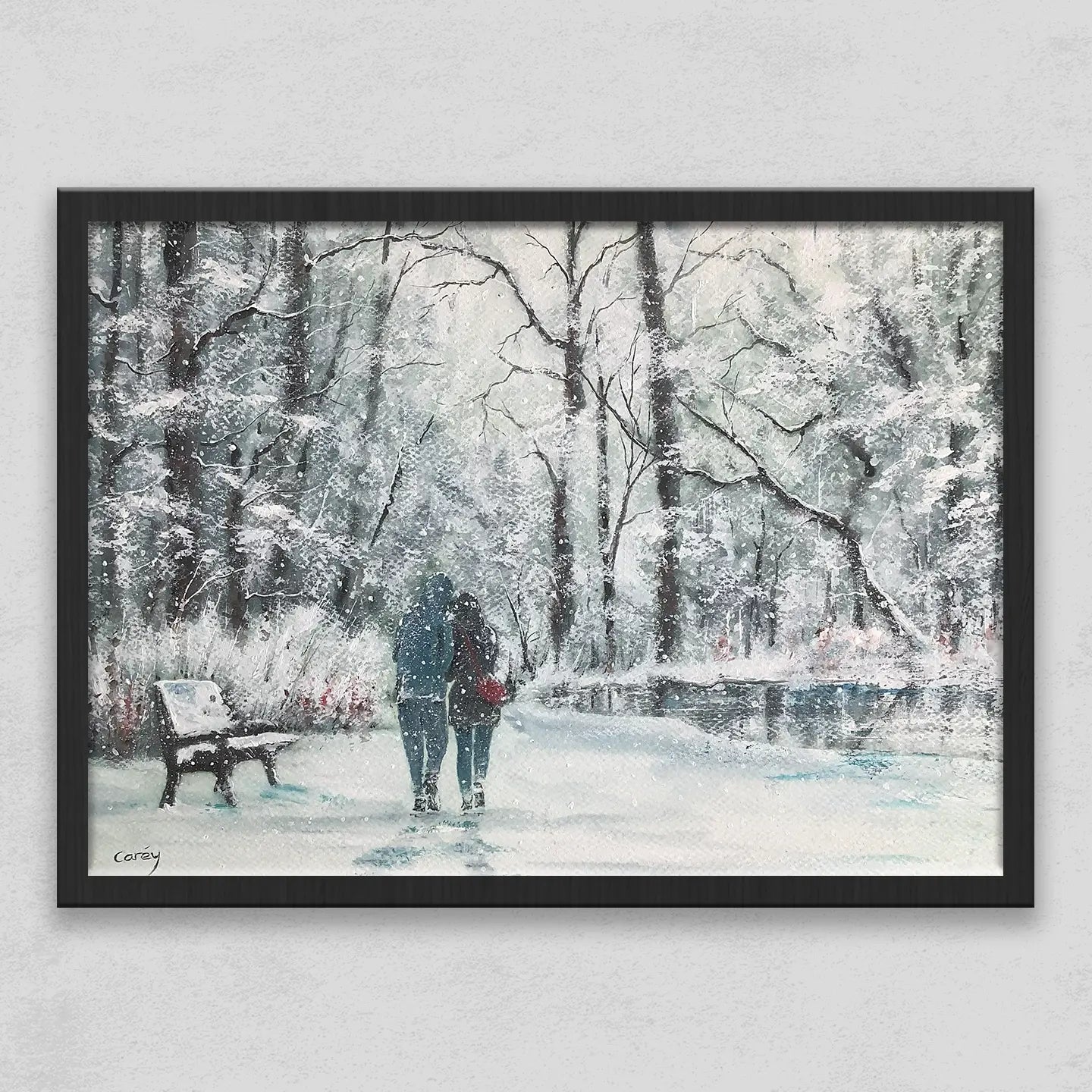 Winter Walkers in Heavy Snow
